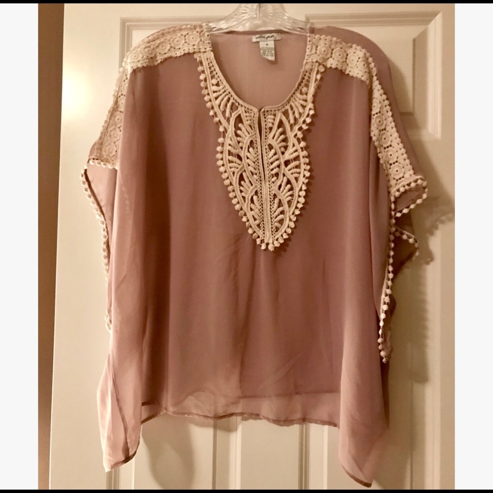 Blush Lace Blouse - Ultra Pink Brand